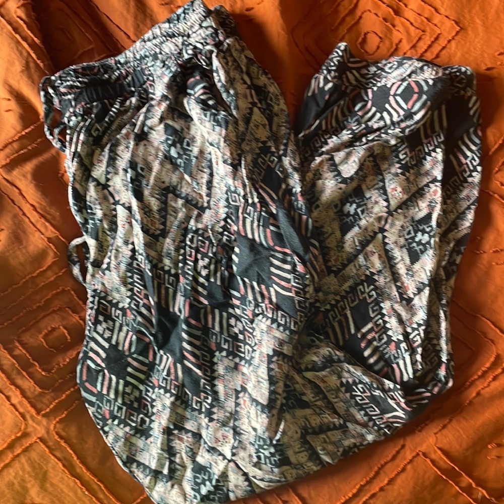 Linen Aztec Print Pants, Mossimo Supply Co., Size Small, Gently used.